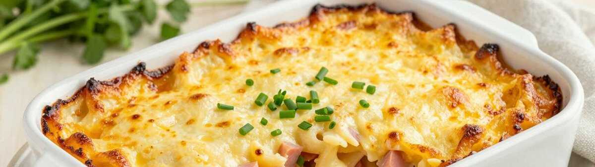 Nudelauflauf mit Schinken und Käse: Omas Klassiker für die ganze Familie!