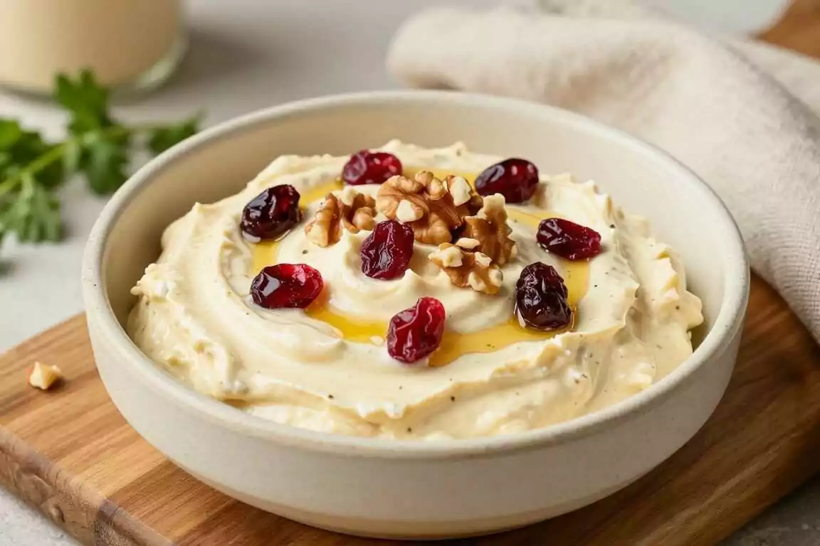 Nuss-Frischkäse-Dip mit Cranberrys: 300 g, süß-herzhaft!