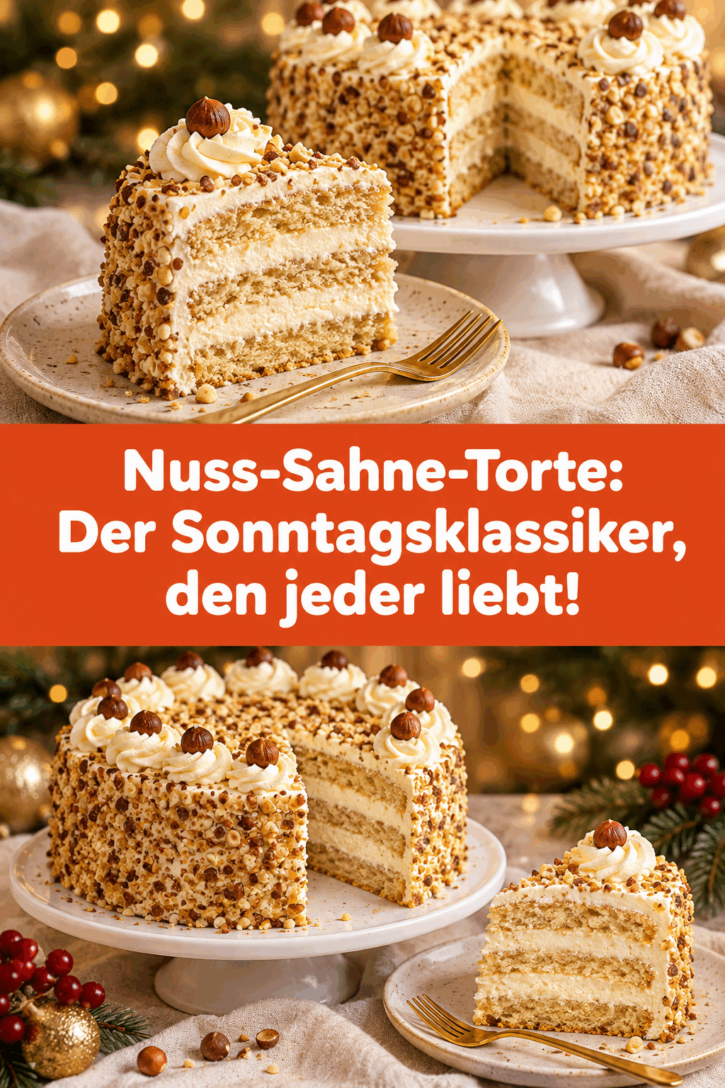 Nuss-Sahne-Torte: Der Sonntagsklassiker, den jeder liebt!