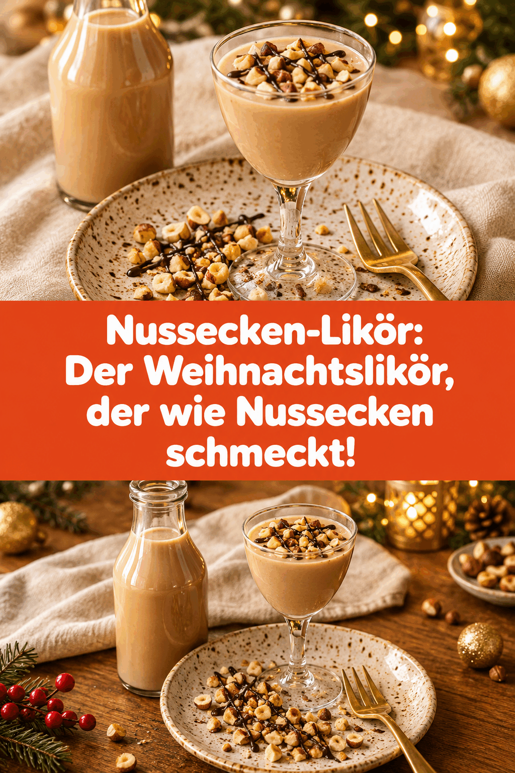 Nussecken-Likör: Der Weihnachtslikör, der wie Nussecken schmeckt!