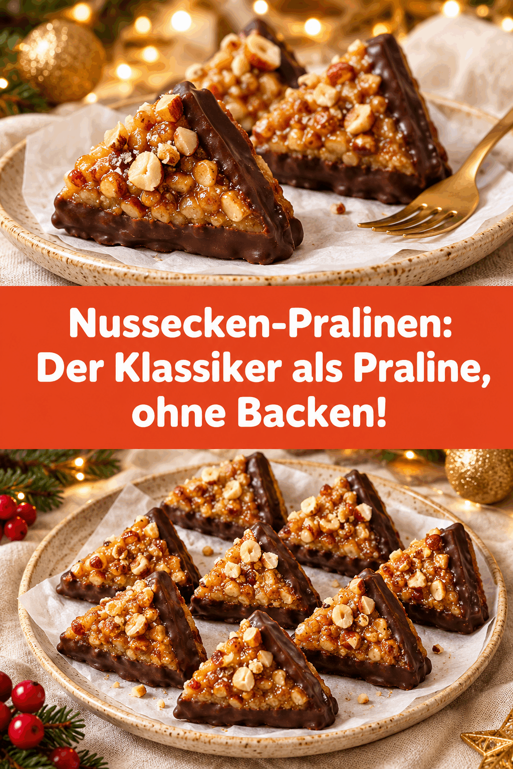 Nussecken-Pralinen: Der Klassiker als Praline, ohne Backen!