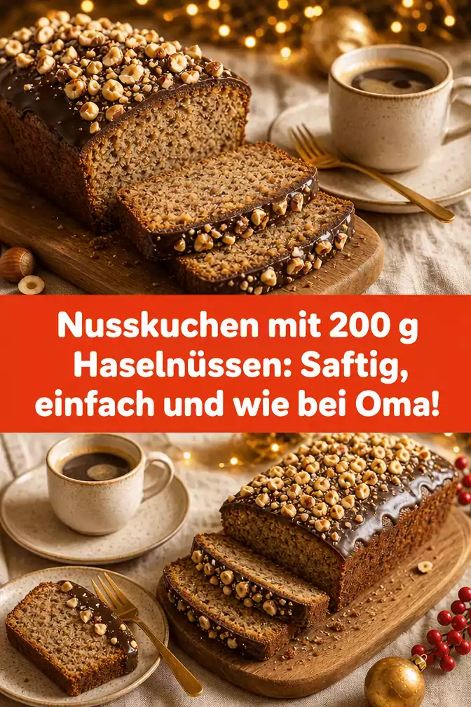 Nusskuchen mit 200 g Haselnüssen: Saftig, einfach und wie bei Oma!