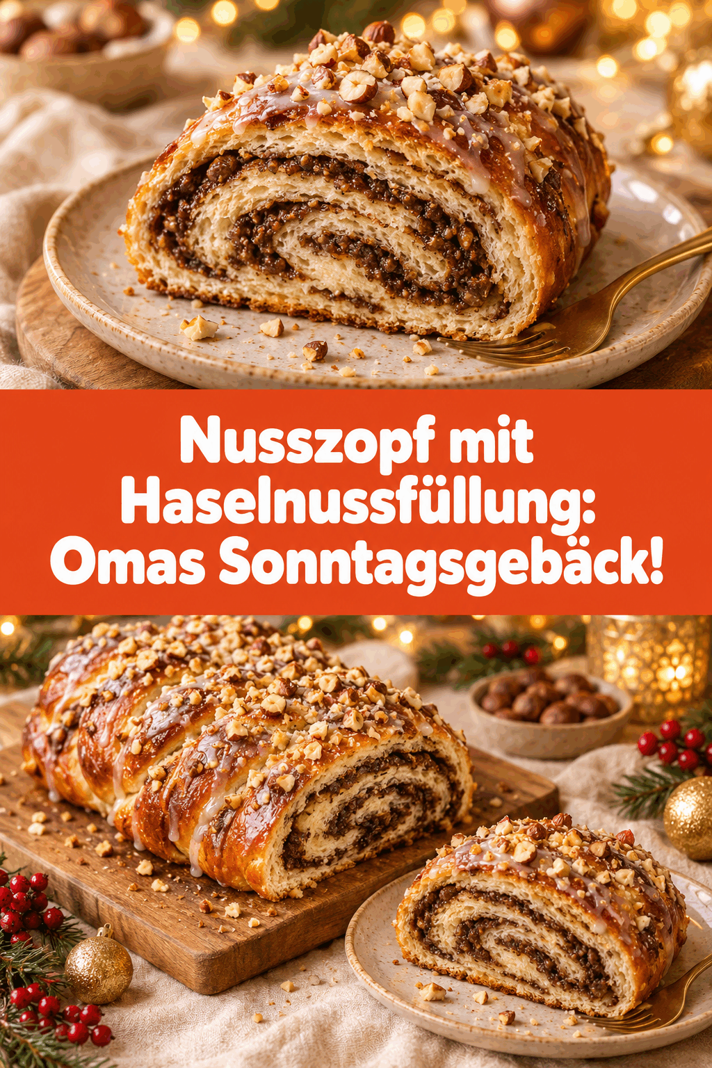Nusszopf mit Haselnussfüllung: Omas Sonntagsgebäck!