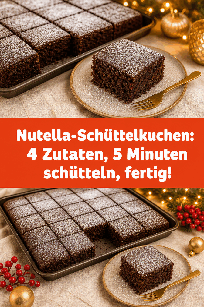 Nutella-Schüttelkuchen: 4 Zutaten, 5 Minuten schütteln, fertig!
