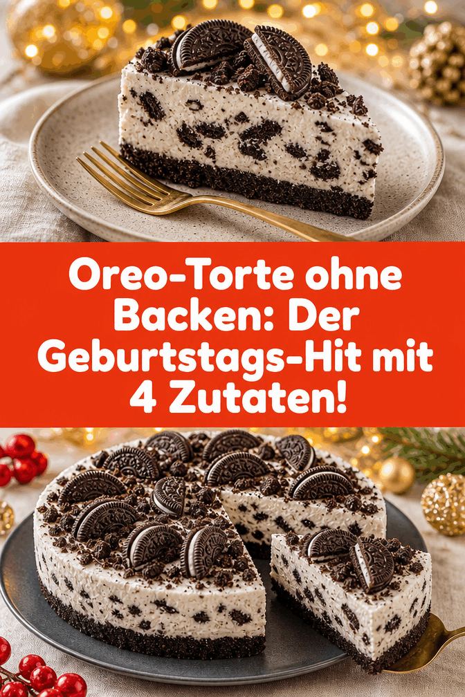Oreo-Torte ohne Backen: Der Geburtstags-Hit mit 4 Zutaten!