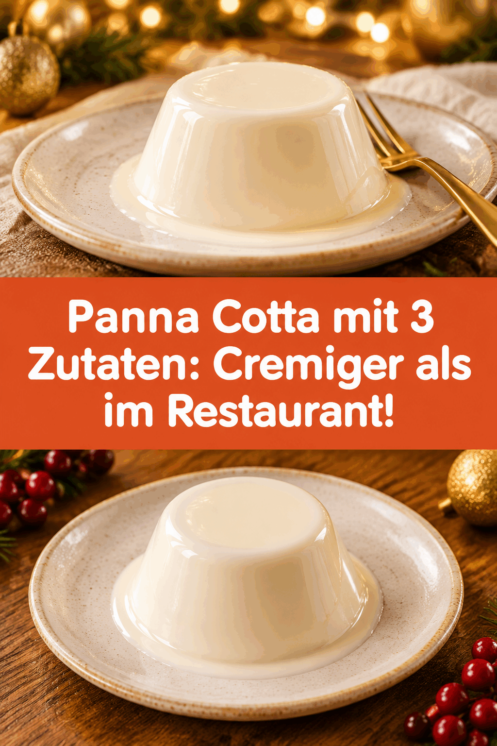 Panna Cotta mit 3 Zutaten: Cremiger als im Restaurant!