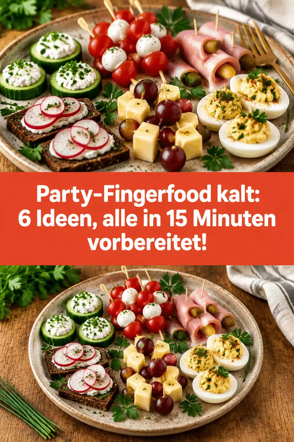 Party-Fingerfood kalt: 6 Ideen, alle in 15 Minuten vorbereitet!