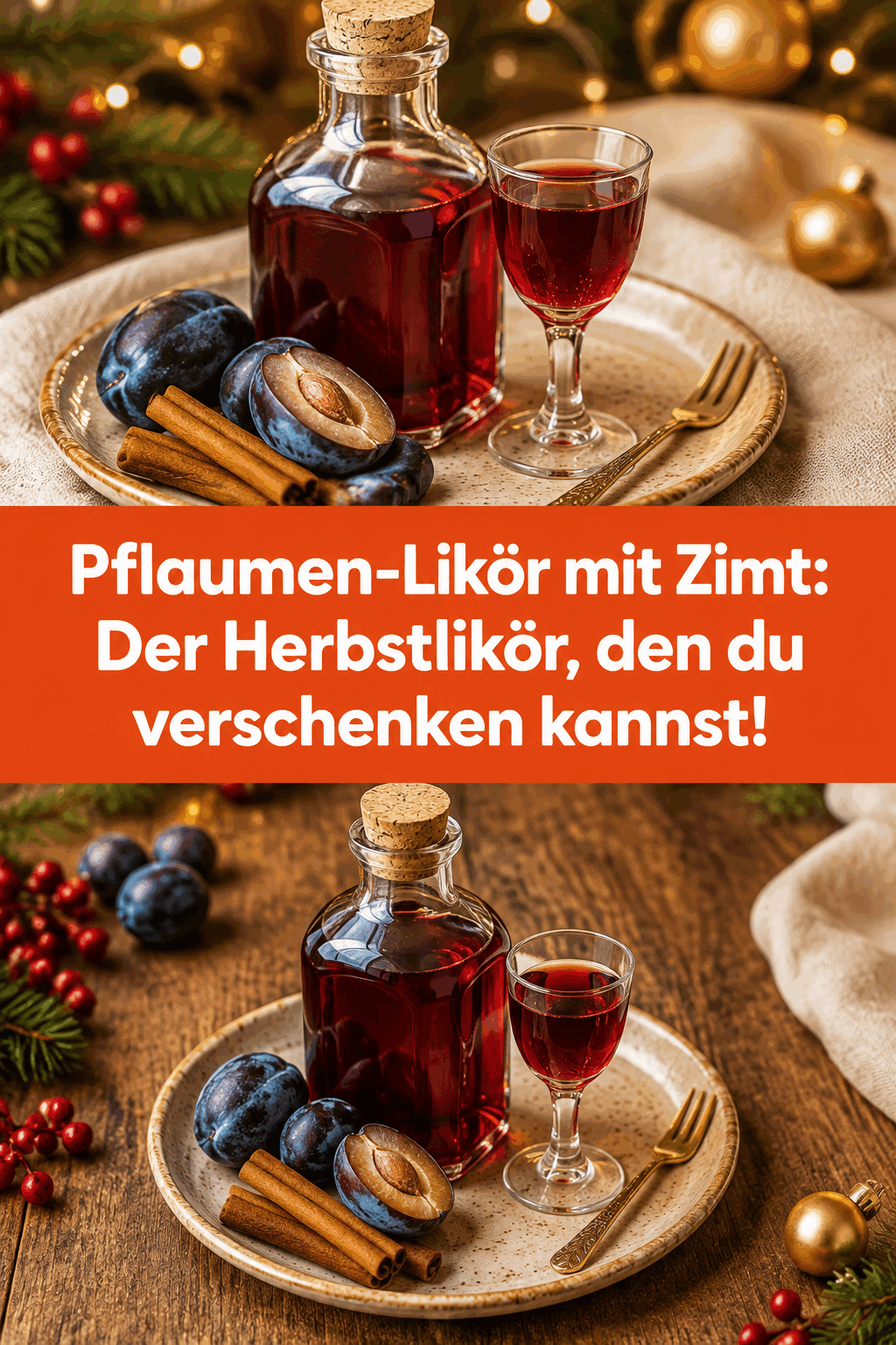 Pflaumen-Likör mit Zimt: Der Herbstlikör, den du verschenken kannst!