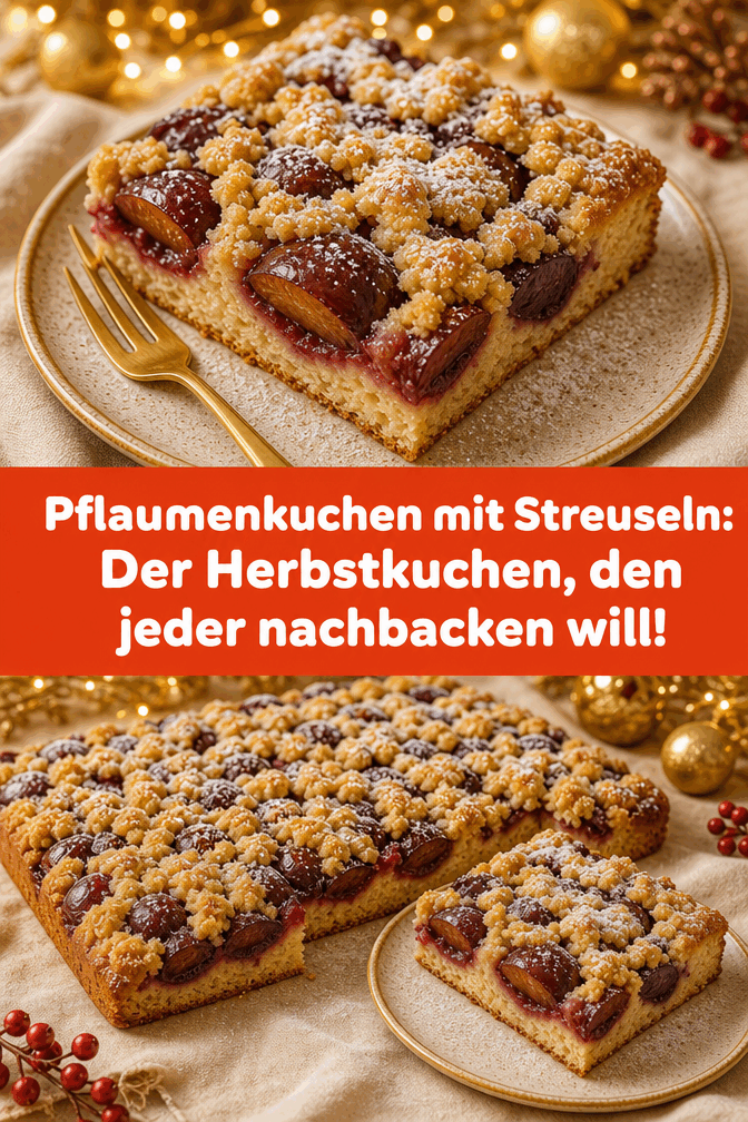 Pflaumenkuchen mit Streuseln: Der Herbstkuchen, den jeder nachbacken will!