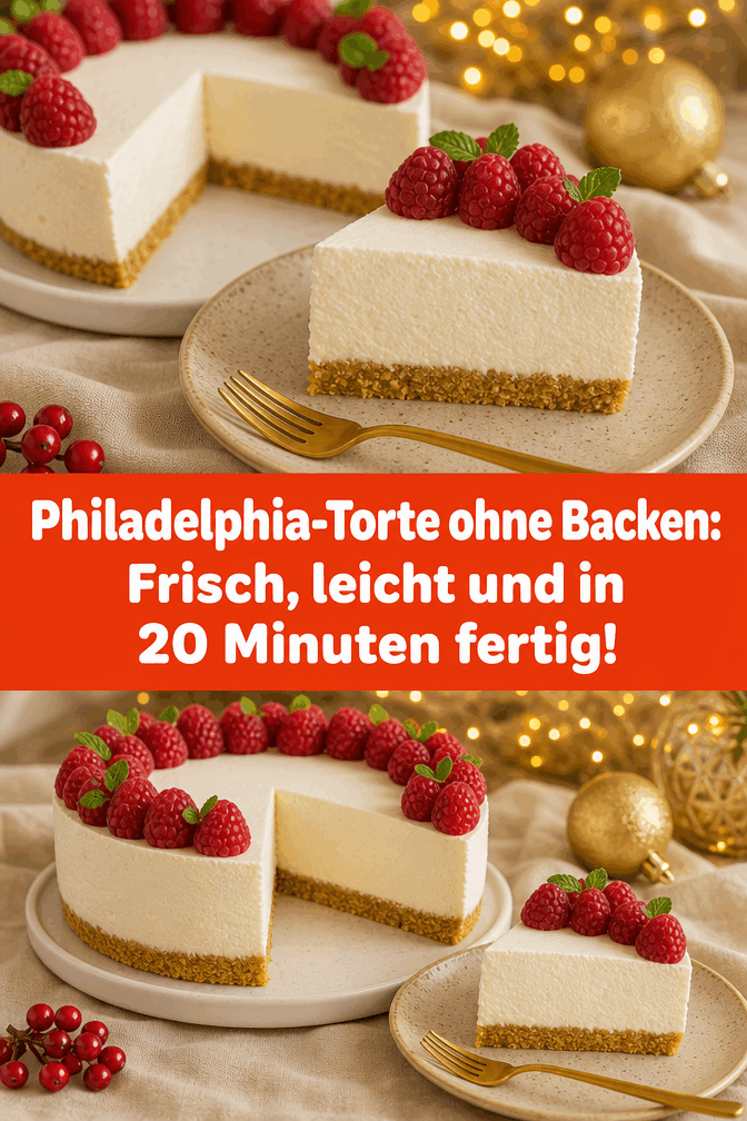 Philadelphia-Torte ohne Backen: Frisch, leicht und in 20 Minuten fertig!