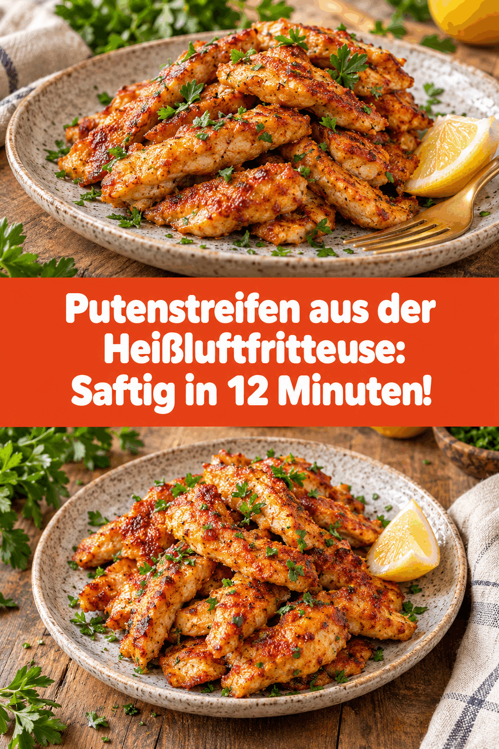 Putenstreifen aus der Heißluftfritteuse: Saftig in 12 Minuten!