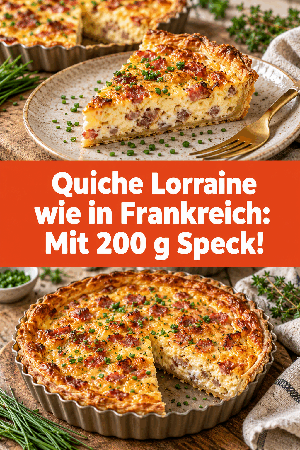 Quiche Lorraine wie in Frankreich: Mit 200 g Speck!
