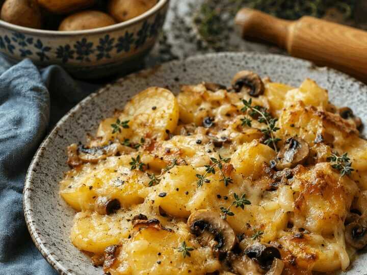 Raclette-Kartoffeln mit Käse überbacken – vegetarisch, günstig und richtig lecker