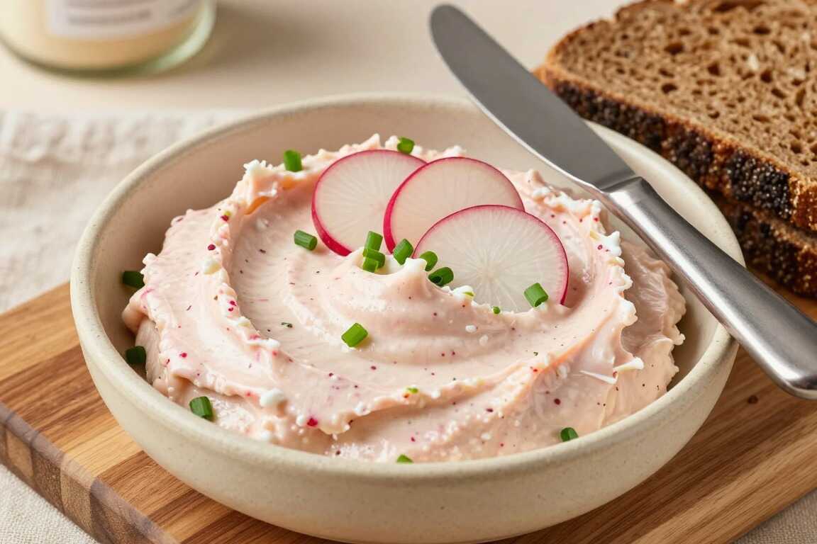 Radieschen-Aufstrich mit Frischkäse: 300 g, scharf und knackig!