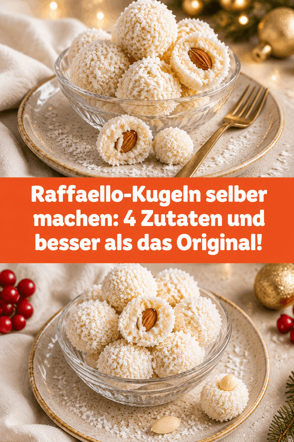 Raffaello-Kugeln selber machen: 4 Zutaten und besser als das Original!