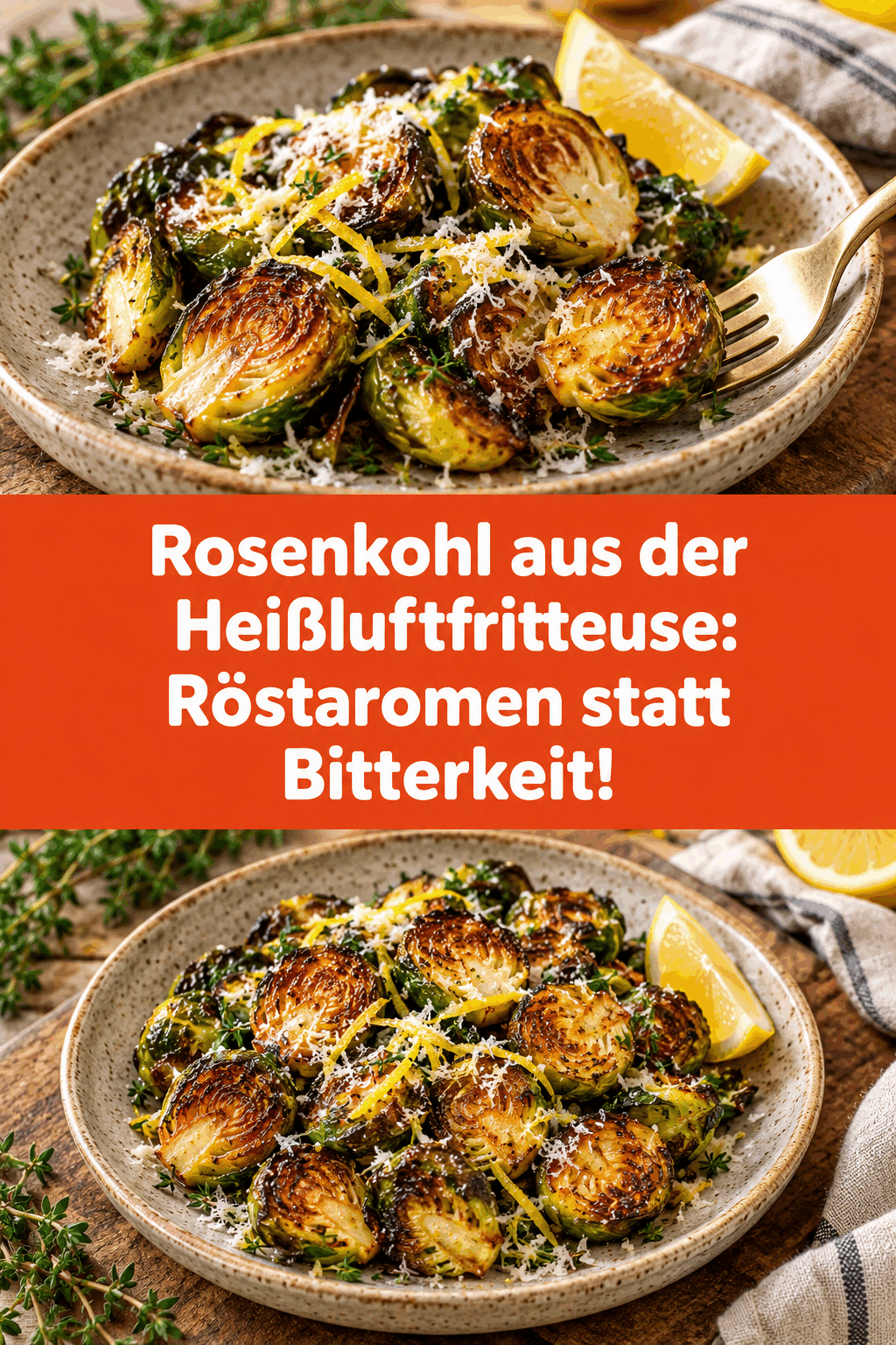 Rosenkohl aus der Heißluftfritteuse: Röstaromen statt Bitterkeit!