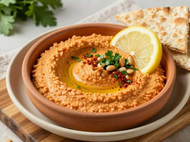 Rote-Linsen-Dip mit Zitrone: 350 g, orientalisch abgeschmeckt!