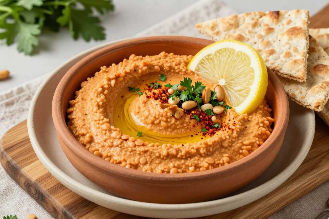 Rote-Linsen-Dip mit Zitrone: 350 g, orientalisch abgeschmeckt!