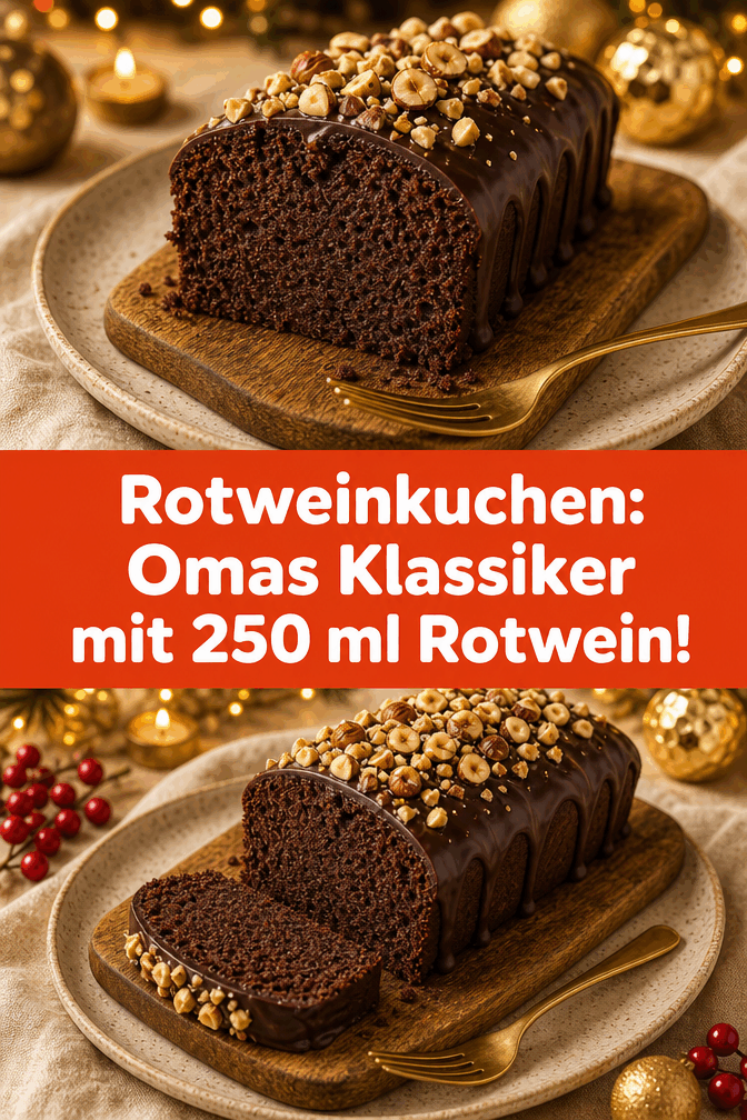 Rotweinkuchen: Omas Klassiker mit 250 ml Rotwein!