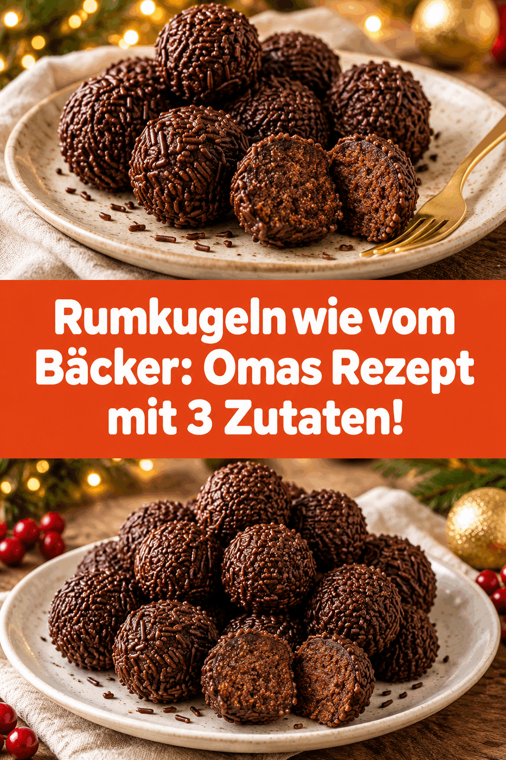 Rumkugeln wie vom Bäcker: Omas Rezept mit 3 Zutaten!