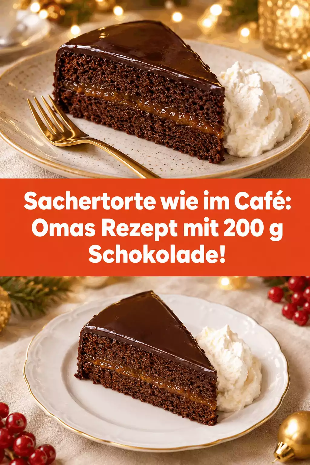 Sachertorte wie im Café: Omas Rezept mit 200 g Schokolade!
