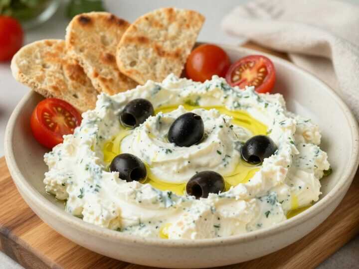 Schafskäse-Dip mit Oliven: 400 g, für das Buffet und den Grillabend!