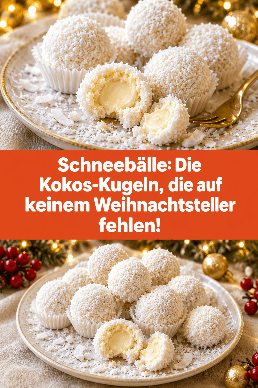 Schneebälle: Die Kokos-Kugeln, die auf keinem Weihnachtsteller fehlen!