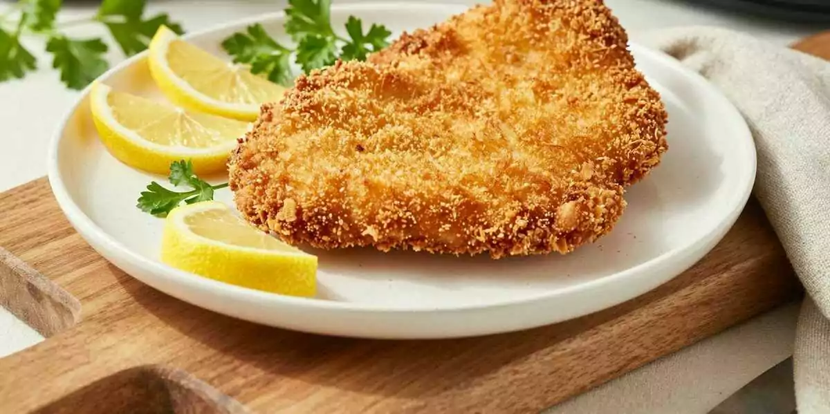 Schnitzel aus der Heißluftfritteuse: Knusprig ohne Fett, in 15 Minuten!