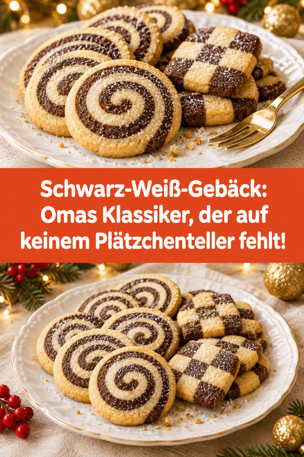 Schwarz-Weiß-Gebäck: Omas Klassiker, der auf keinem Plätzchenteller fehlt!