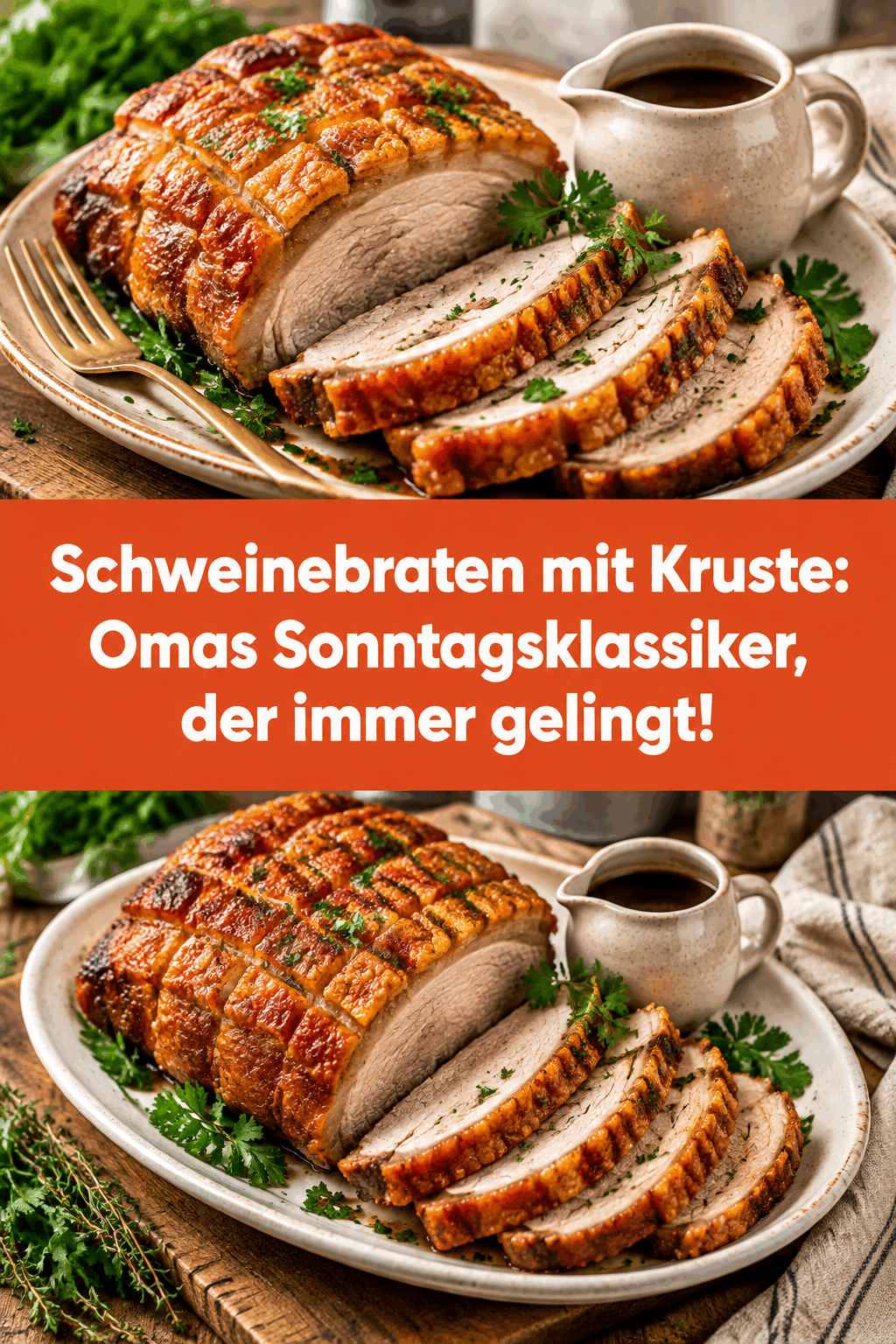Schweinebraten mit Kruste: Omas Sonntagsklassiker, der immer gelingt!