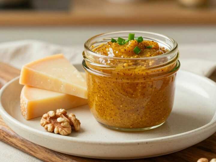 Senf-Honig-Dip für Käseplatten: 250 ml, süß und scharf zugleich!
