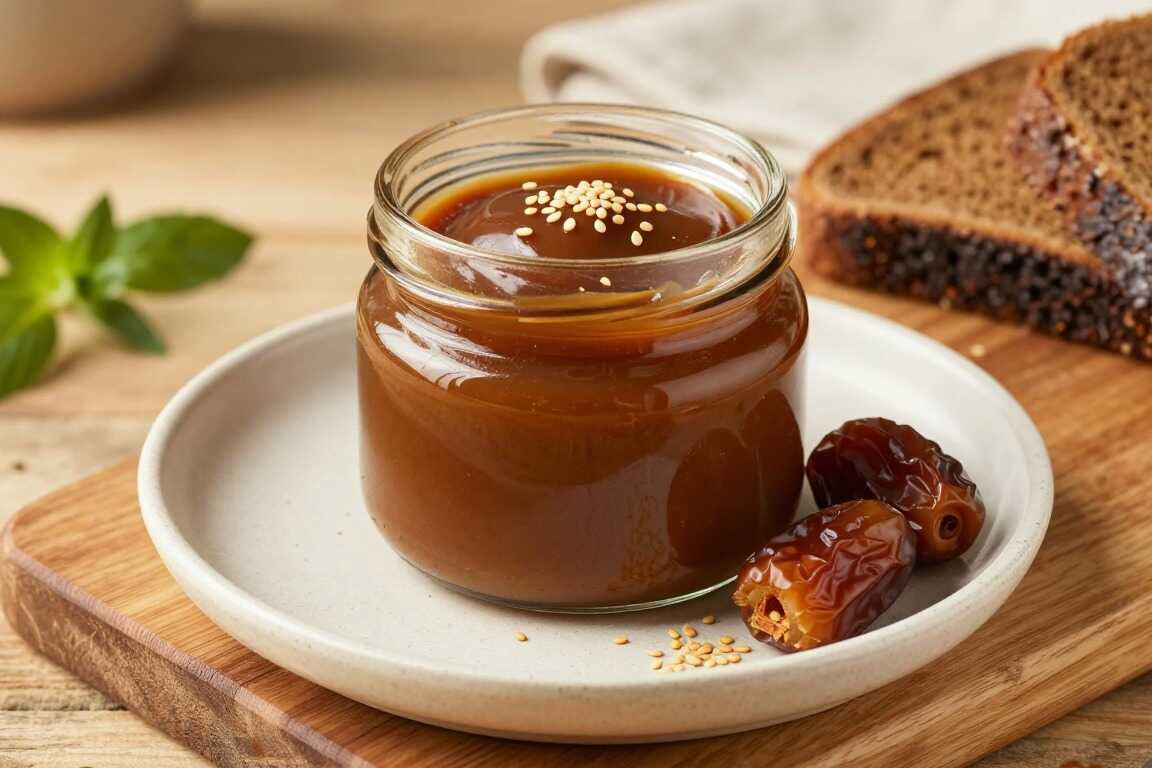 Sesam-Aufstrich mit Datteln: 300 g, süß fürs Frühstücksbrot!