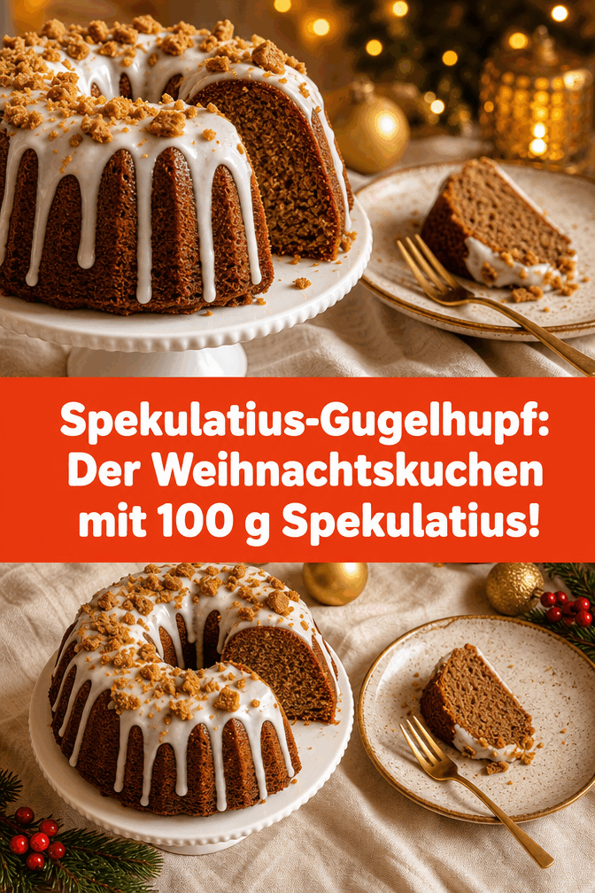 Spekulatius-Gugelhupf: Der Weihnachtskuchen mit 100 g Spekulatius!