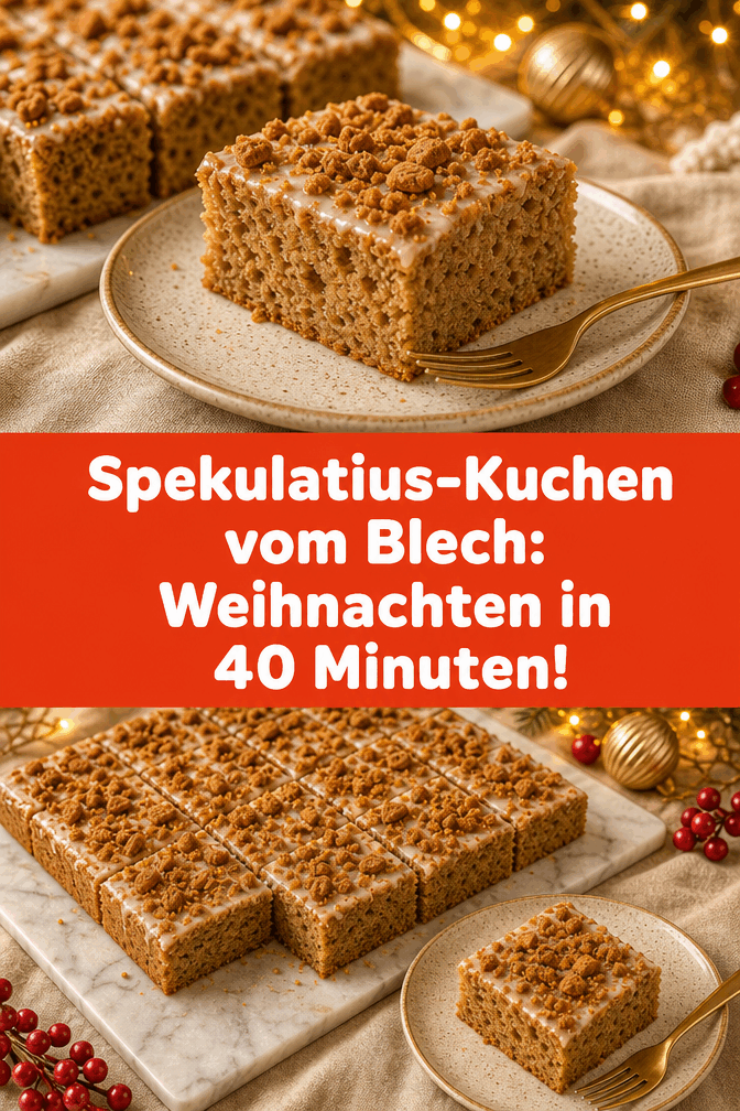 Spekulatius-Kuchen vom Blech: Weihnachten in 40 Minuten!
