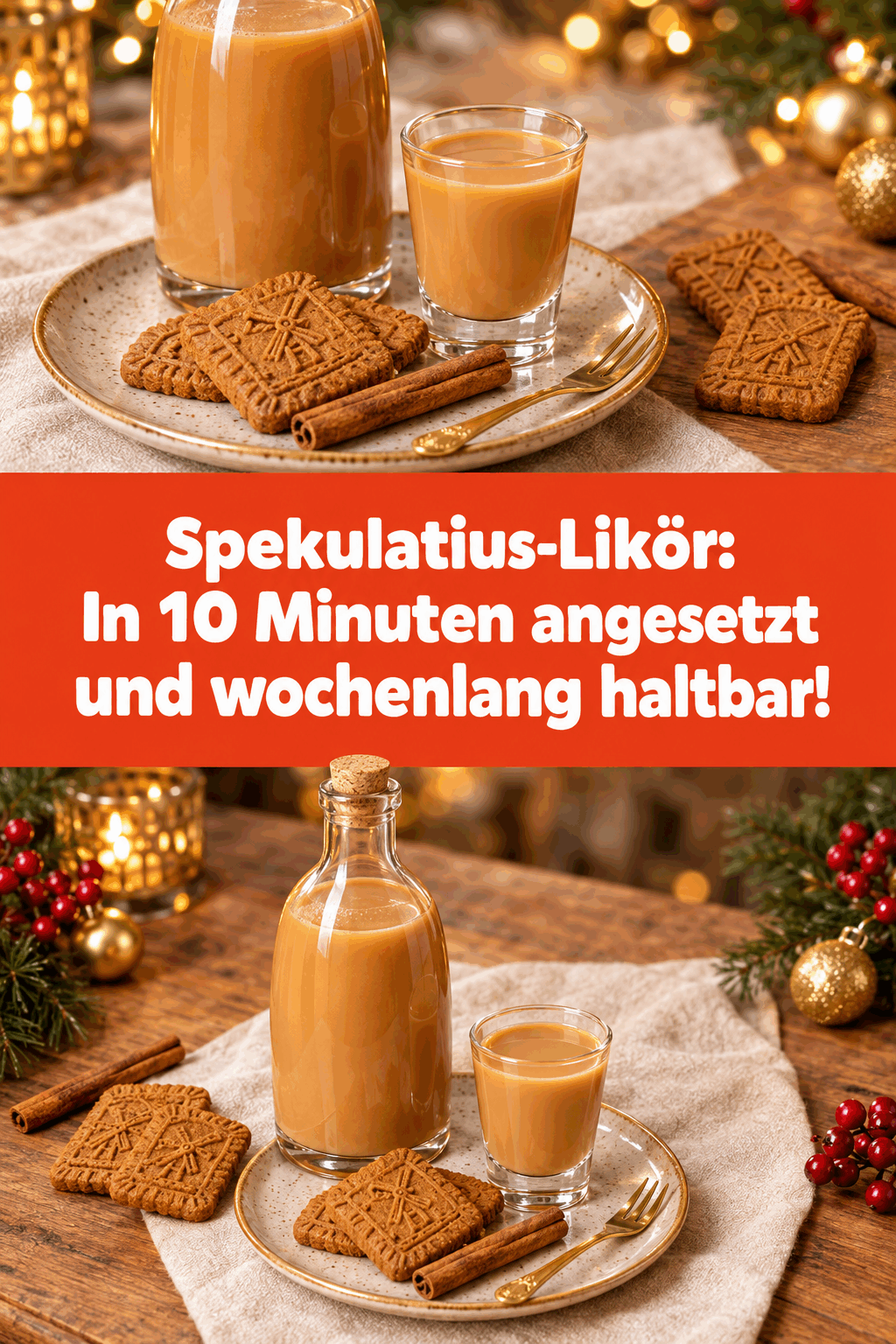 Spekulatius-Likör: In 10 Minuten angesetzt und wochenlang haltbar!