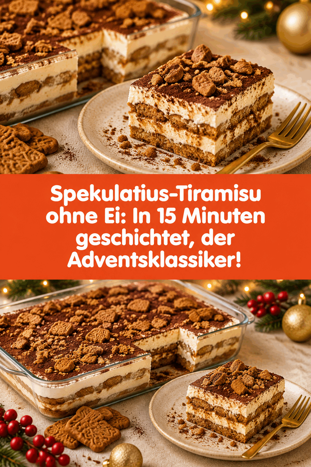 Spekulatius-Tiramisu ohne Ei: In 15 Minuten geschichtet, der Adventsklassiker!