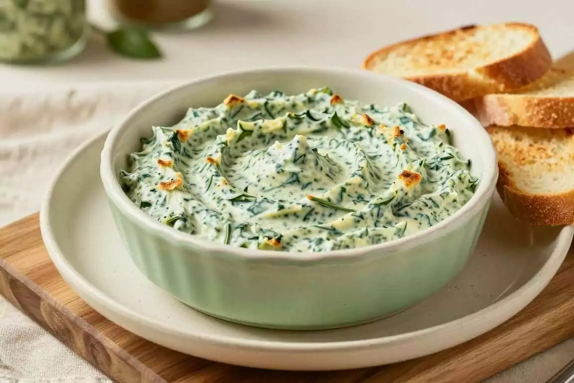 Spinat-Frischkäse-Dip: 400 g, warm oder kalt servierbar!
