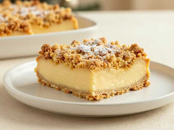 Streuselkuchen mit Pudding: Omas Sonntagskuchen vom Blech!