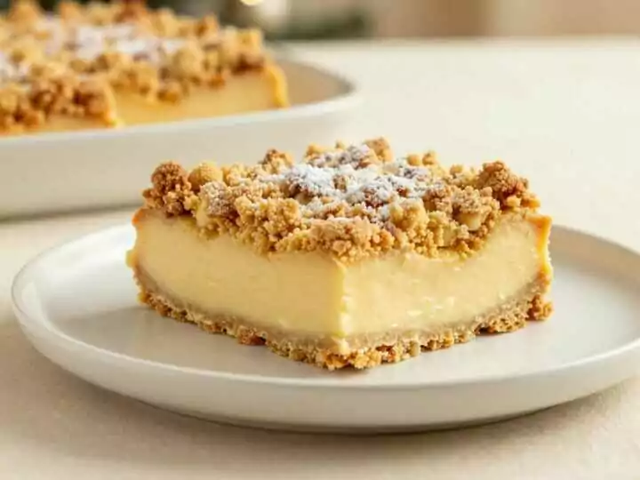 Streuselkuchen mit Pudding: Omas Sonntagskuchen vom Blech!