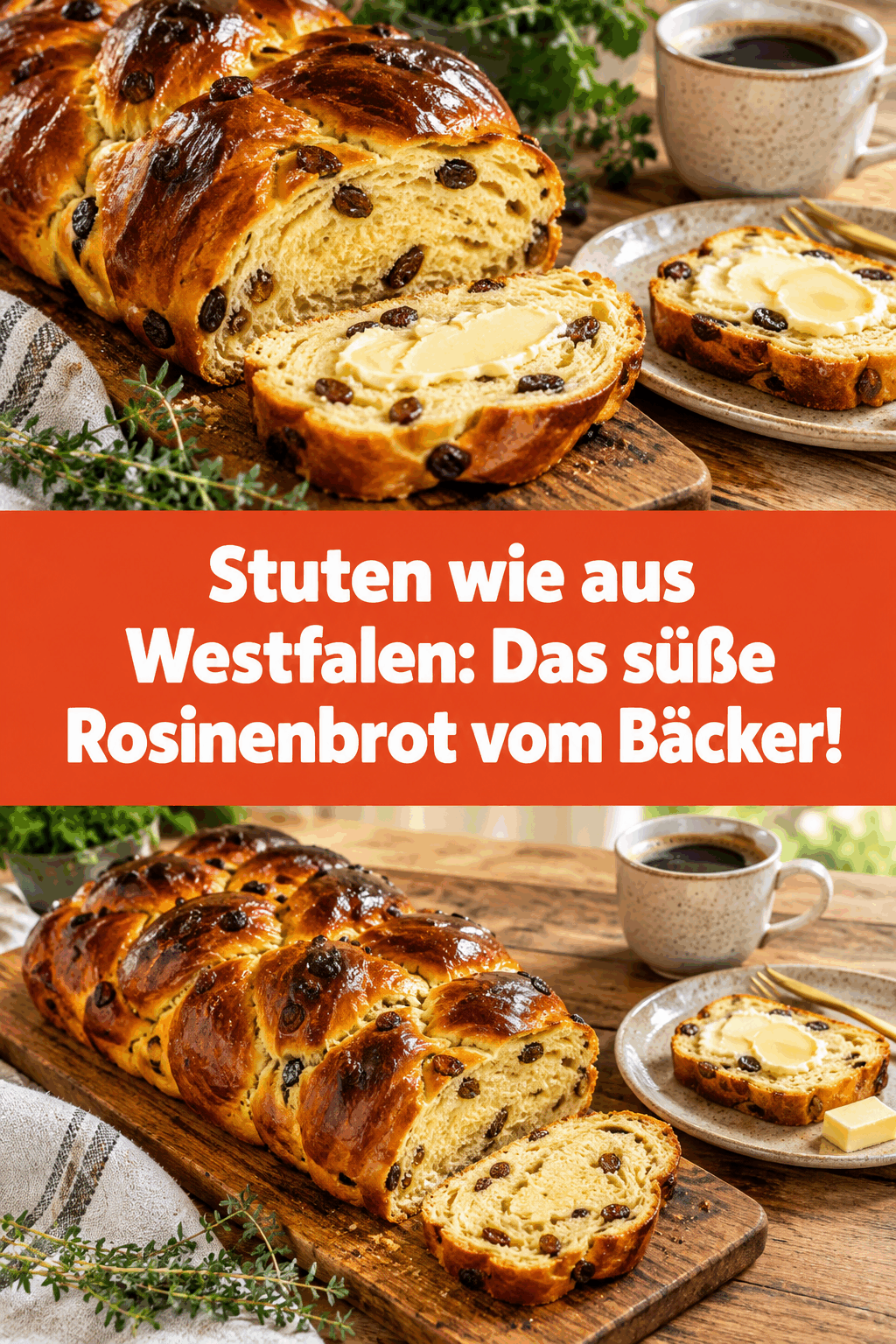 Stuten wie aus Westfalen: Das süße Rosinenbrot vom Bäcker!