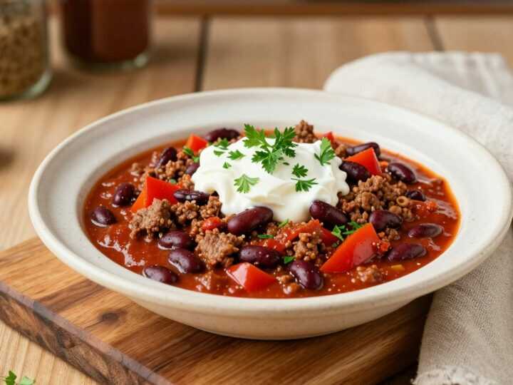 Thermomix Chili con Carne im Mixtopf: 500 g Hack, sechs Portionen!