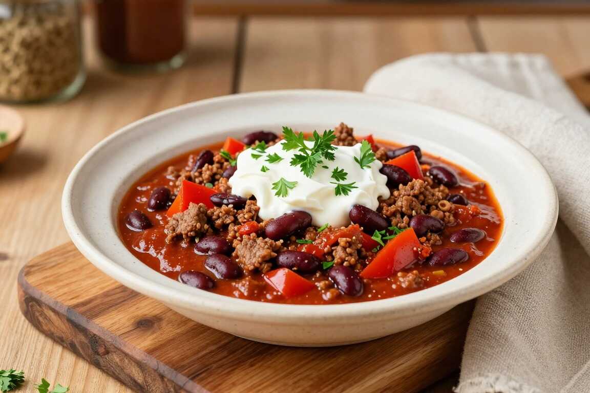Thermomix Chili con Carne im Mixtopf: 500 g Hack, sechs Portionen!