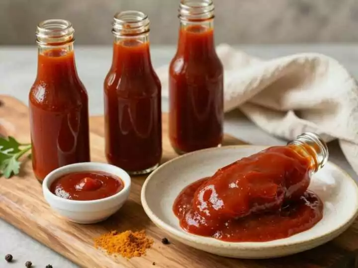 Thermomix Curry-Ketchup selbst gemacht: Vier Flaschen, würzig eingekocht!
