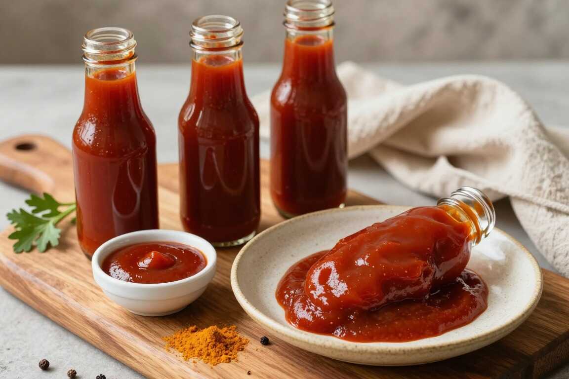 Thermomix Curry-Ketchup selbst gemacht: Vier Flaschen, würzig eingekocht!