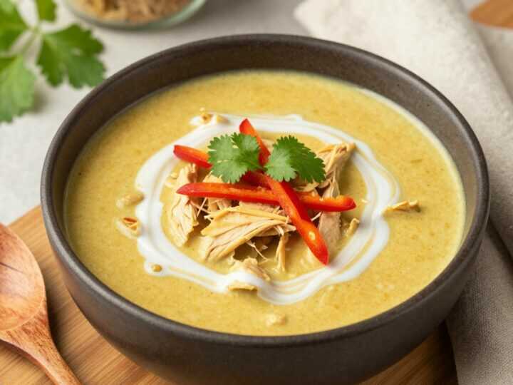 Thermomix Currysuppe mit Hähnchen: Mild scharf, in 30 Minuten fertig!