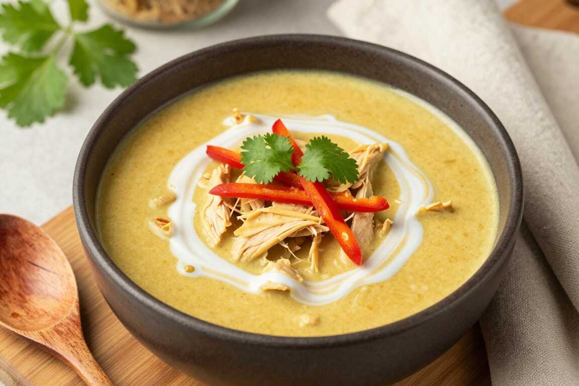 Thermomix Currysuppe mit Hähnchen: Mild scharf, in 30 Minuten fertig!