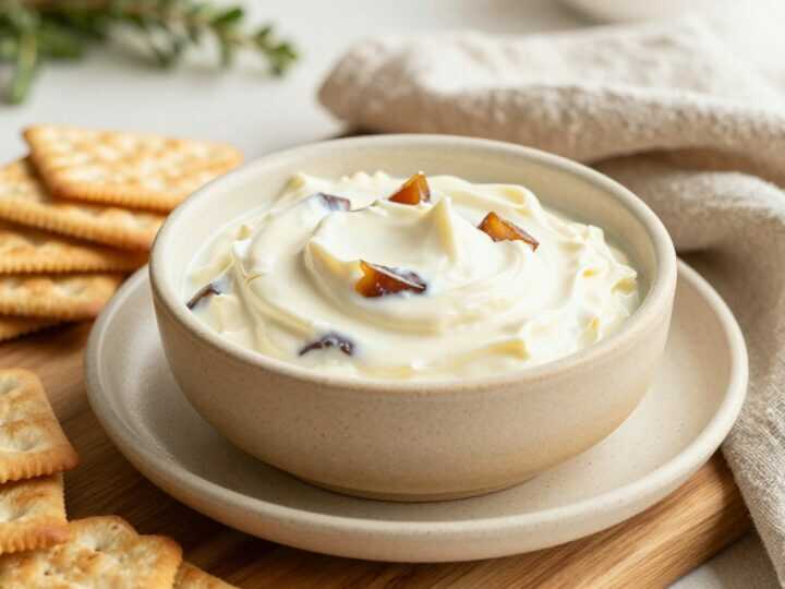 Thermomix Datteldip mit Frischkäse: 200 g Datteln, süß-salzig, in 5 Minuten!