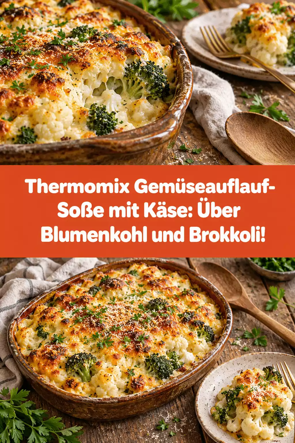 Thermomix Gemüseauflauf-Soße mit Käse: Über Blumenkohl und Brokkoli!