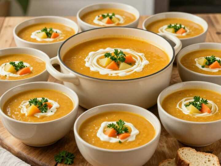 Thermomix Gemüsesuppe für die ganze Familie: Ein Mixtopf, acht Teller!
