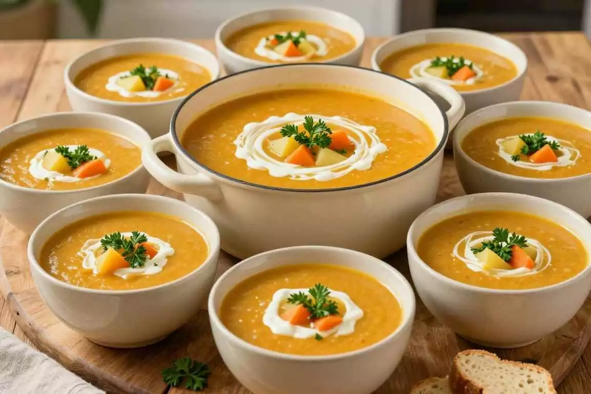 Thermomix Gemüsesuppe für die ganze Familie: Ein Mixtopf, acht Teller!
